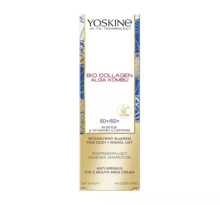 YOSKINE BIO COLLAGEN ALGA KOMBU INTENSYWNY BIOKREM POD OCZY I WOKÓŁ UST 50+/ 60+ 15ML