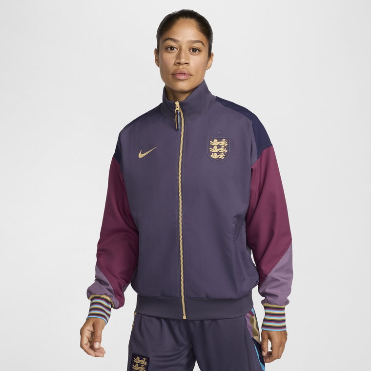 Damska kurtka piłkarska Nike Dri-FIT Anglia Strike (wersja wyjazdowa) - Fiolet