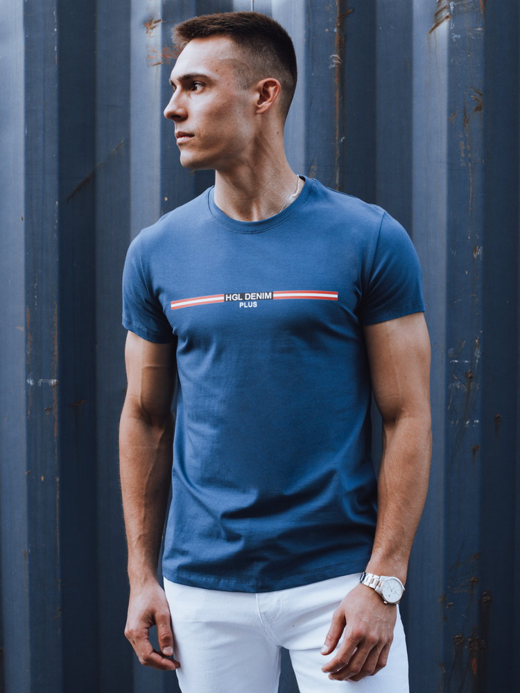 Koszulka męska niebieska Dstreet RX5532