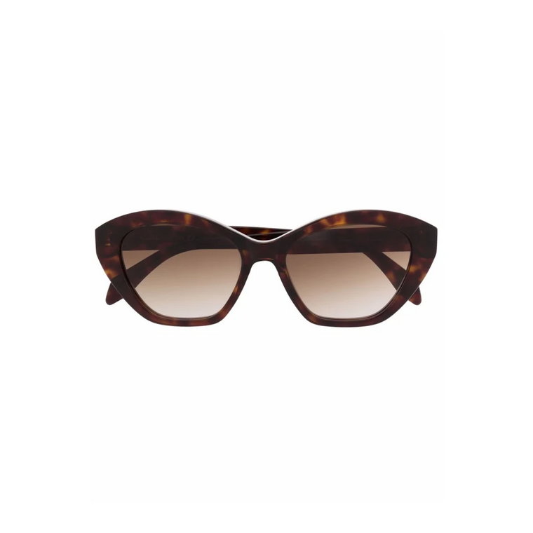 Brązowe Okulary Przeciwsłoneczne w stylu Cat-Eye Alexander McQueen