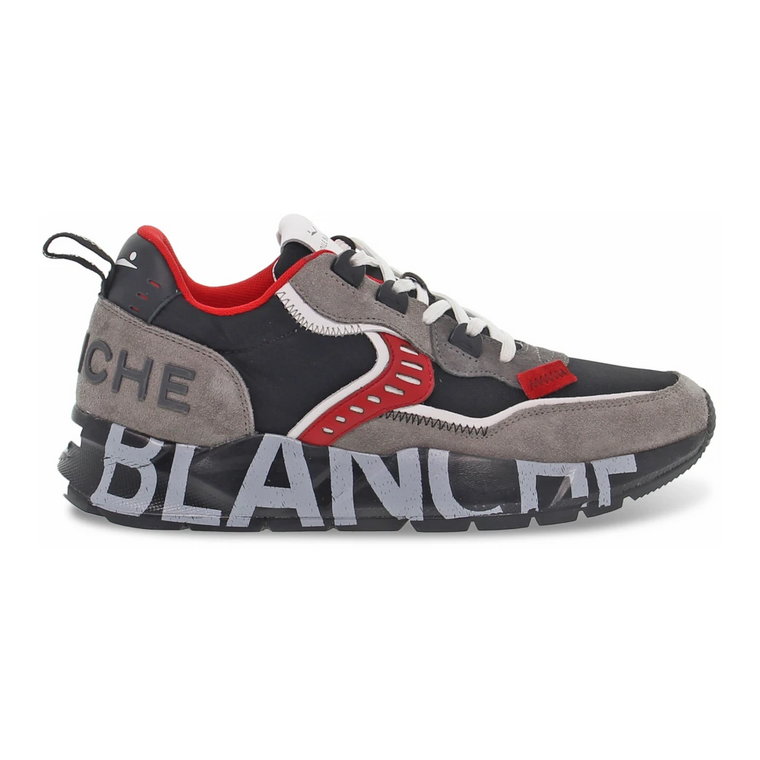 Męskie Sneakersy zamszowe w kolorze szarym i czarnym Voile Blanche