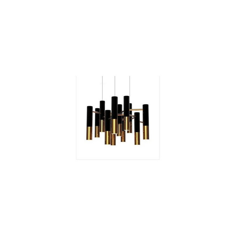 Lampa wisząca golden pipe-13 czarno złota 60 cm kod: ST-5719-13