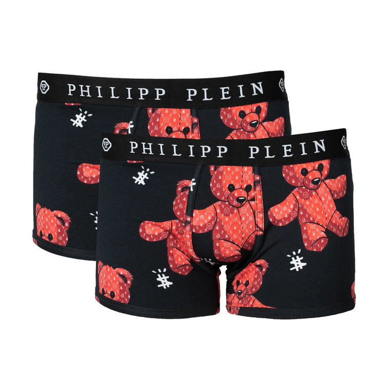 2-Pack Boxershorts, Wysokiej jakości bawełna z elastycznym pasem Philipp Plein