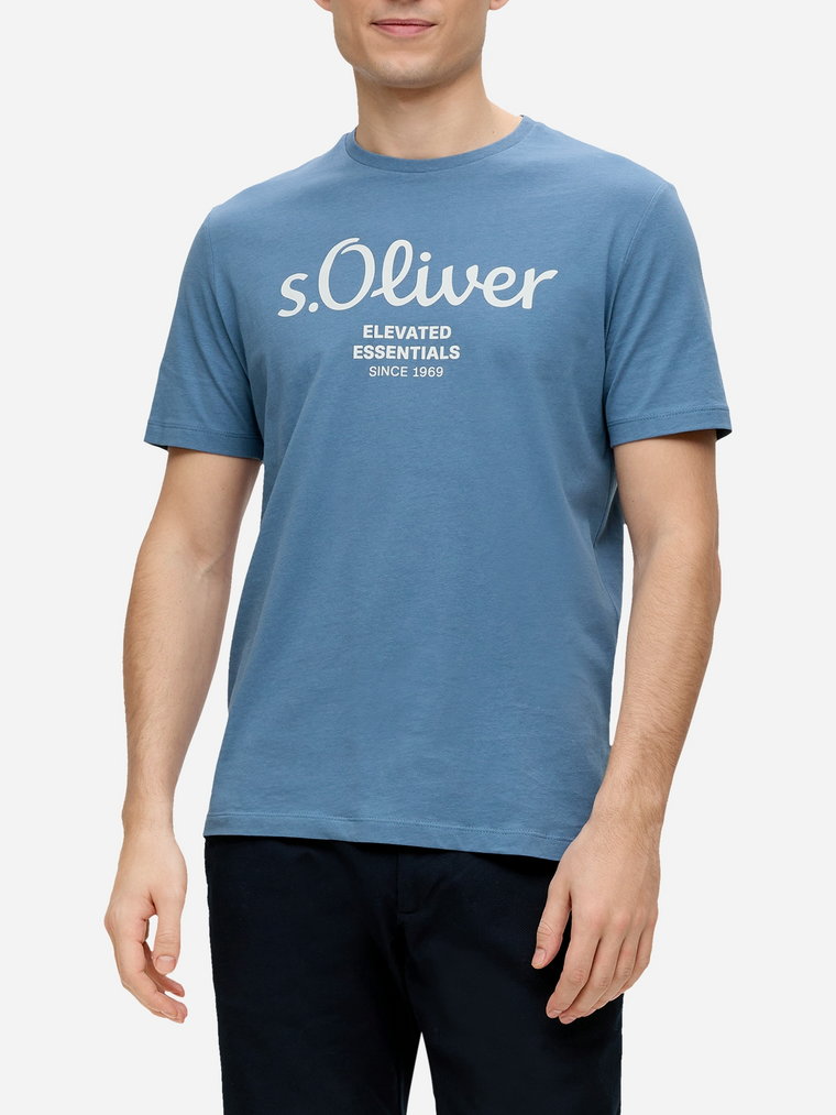 Koszulka męska bawełniana s.Oliver 10.3.11.12.130.2139909-54D1 3XL Niebieska (4099974204008). T-shirty męskie