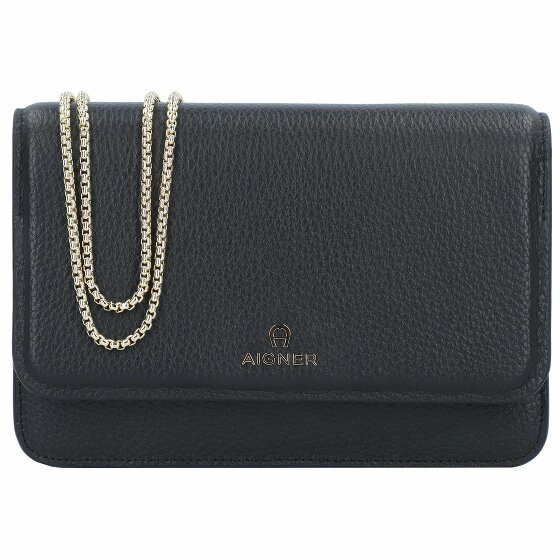 AIGNER Fashion Shoulder Bag RFID Leather 19 cm black