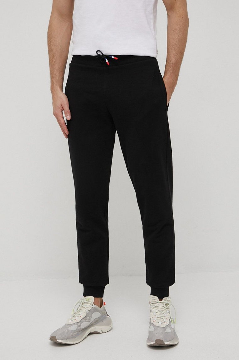 Rossignol spodnie dresowe bawełniane męskie kolor czarny gładkie RLKMP12
