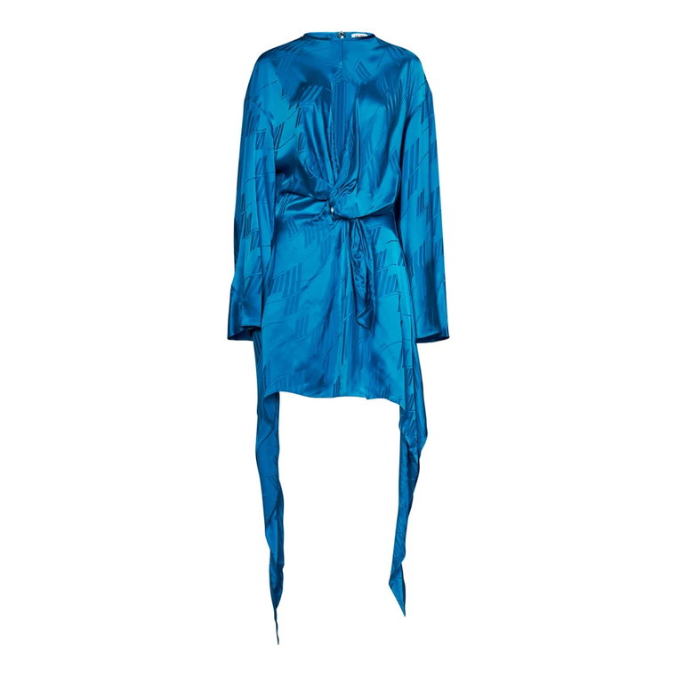 Niebieska Mini Sukienka z Wycięciem The Attico