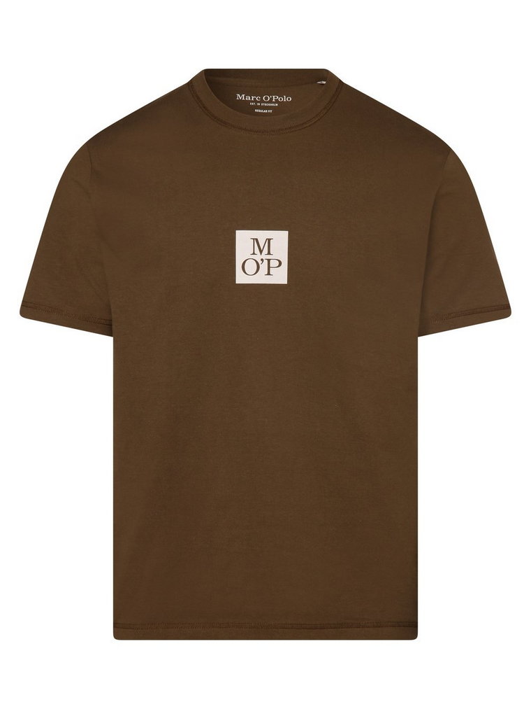 Marc O'Polo - T-shirt męski, brązowy