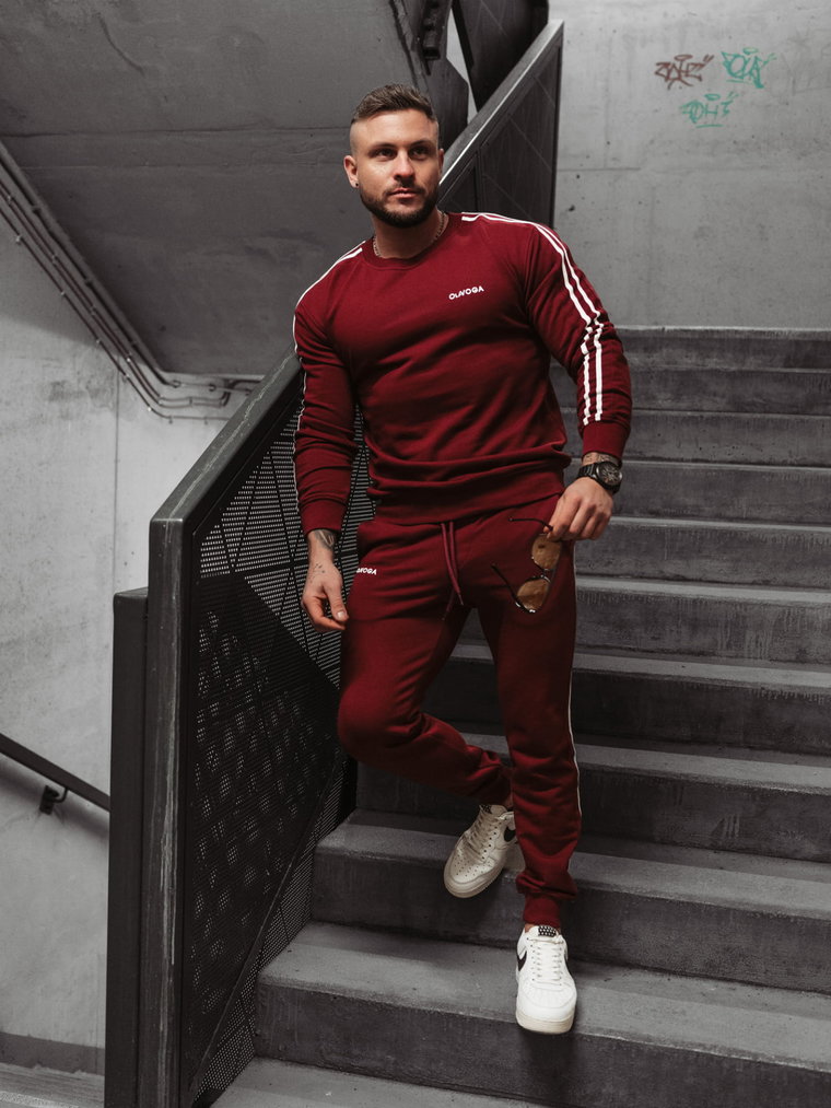 Komplet męski OLAVOGA STRIPES MEN 2024 bordo