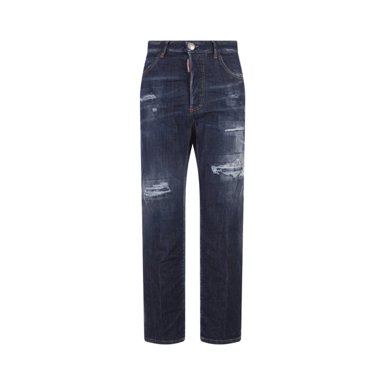 Ciemne Ripped Wash Boston Jeans Dsquared2