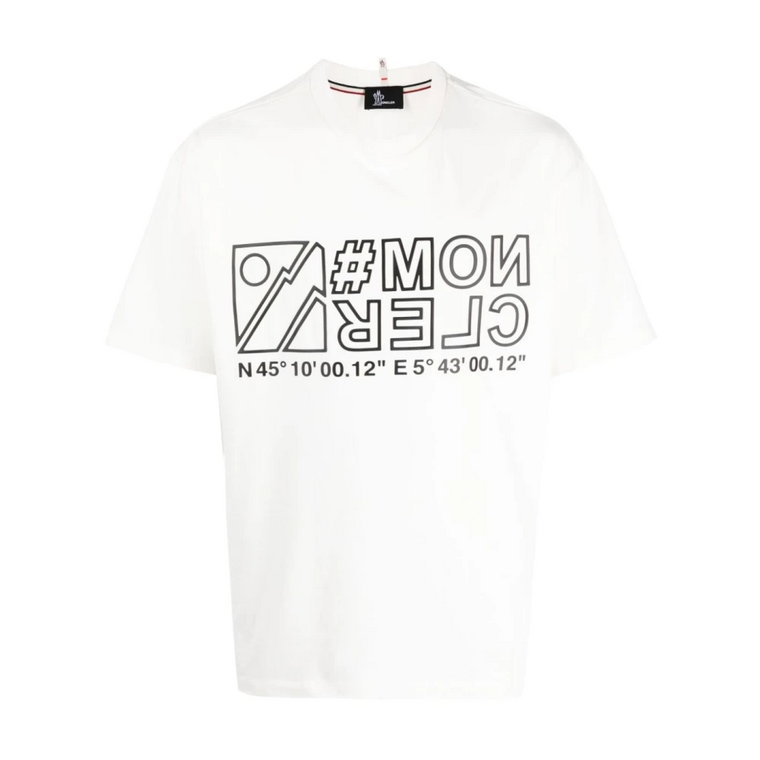 Beżowy T-Shirt dla Mężczyzn Moncler