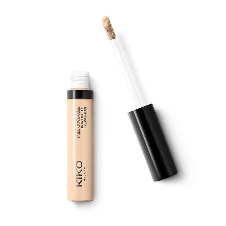 KIKO Milano, Full Coverage Dark Circles Concealer, Korektor W Płynie Do Okolic Oczu I Twarzy O Wysokim Stopniu Krycia, 14 Neutral Gold, 8ml