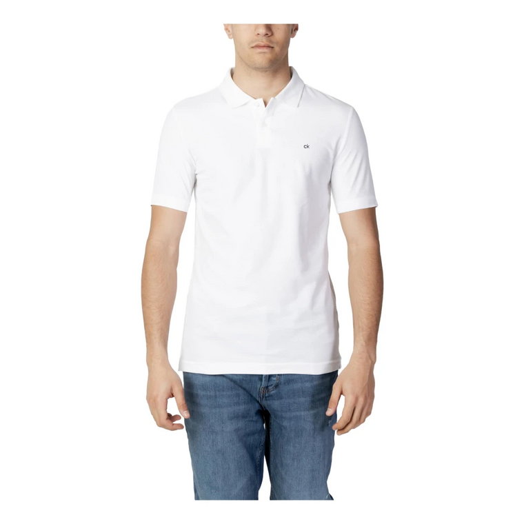 Męska Biała Koszulka Polo Calvin Klein