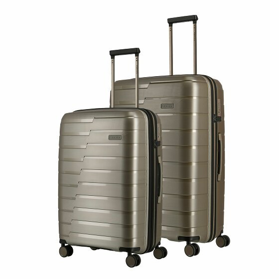 Travelite Air Base 4 Roll Suitcase Set 2szt. champagner