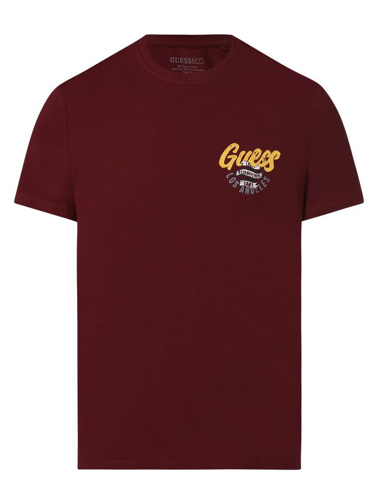 GUESS - T-shirt męski, lila|czerwony