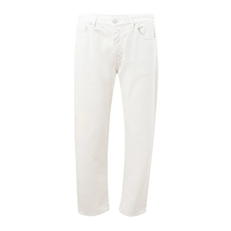 Bawełniane Spodnie Straight-Leg Białe Stylowe Armani Exchange
