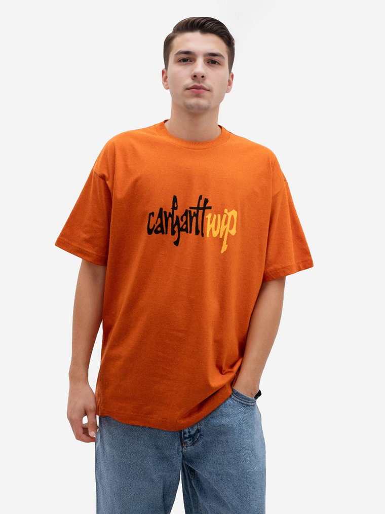 Koszulka Z Krótkim Rękawem Pomarańczowa Carhartt WIP S/S Brush WIP