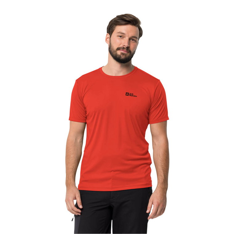 T-shirt męski Jack Wolfskin TECH T M strong red - XL