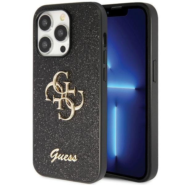 Guess GUHCP14LHG4SGK iPhone 14 Pro 6.1" czarny/black hardcase Glitter Script Big 4G