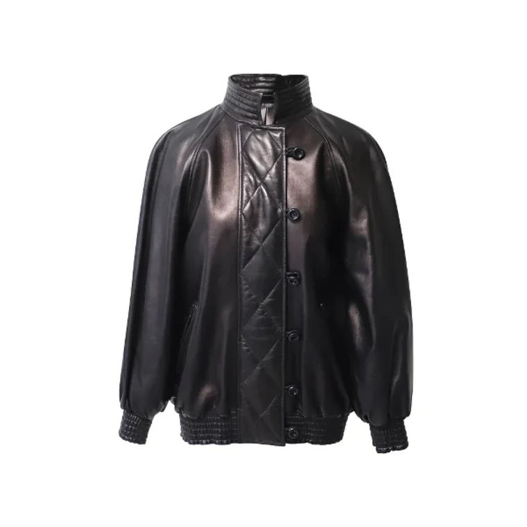 Pre-owned Leather outerwear Dior Vintage
