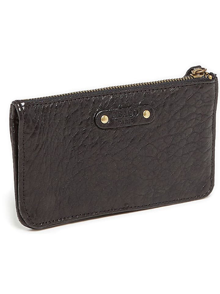 Abaco Skórzany portfel "Nina" w kolorze czarnym - 19 x 10,5 x 1 cm