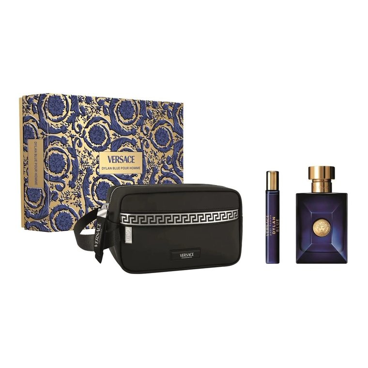 Versace pour Homme Dylan Blue zestaw - woda toaletowa 100 ml + woda toaletowa  10 ml + kosmetyczka