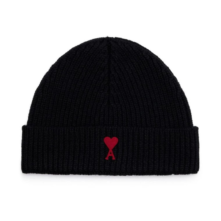 Czerwony ADC Beanie Ami Paris