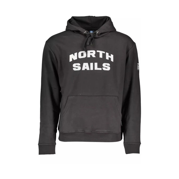 Czarny sweter z kapturem i nadrukiem North Sails