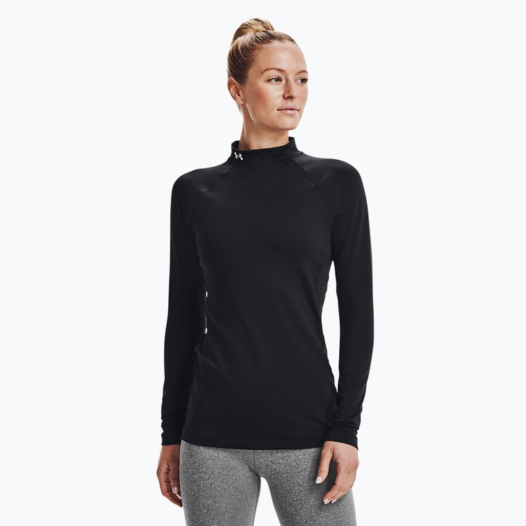 Longsleeve treningowy damski Under Armour Authentics CG Mockneck black/white