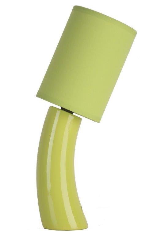 Lampka CERAMICZNA nocna stołowa abażur 2978 LIGHT GREEN