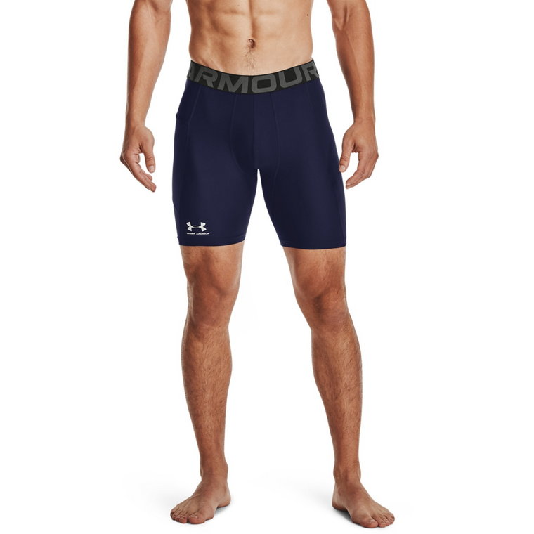 Męskie legginsy krótkie treningowe Under Armour UA HG Armour Shorts - granatowe