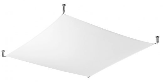 Biały skandynawski plafon z tkaniny 105x105 cm - EX658-Luni