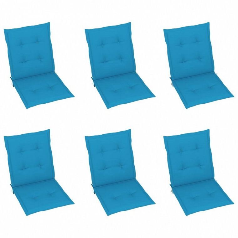 Poduszki na krzesła ogrodowe, 6 szt., niebieskie, 100x50x4 cm kod: V-314135