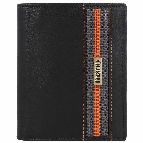 mano Don Leonardo Wallet RFID Leather 12,5 cm schwarz