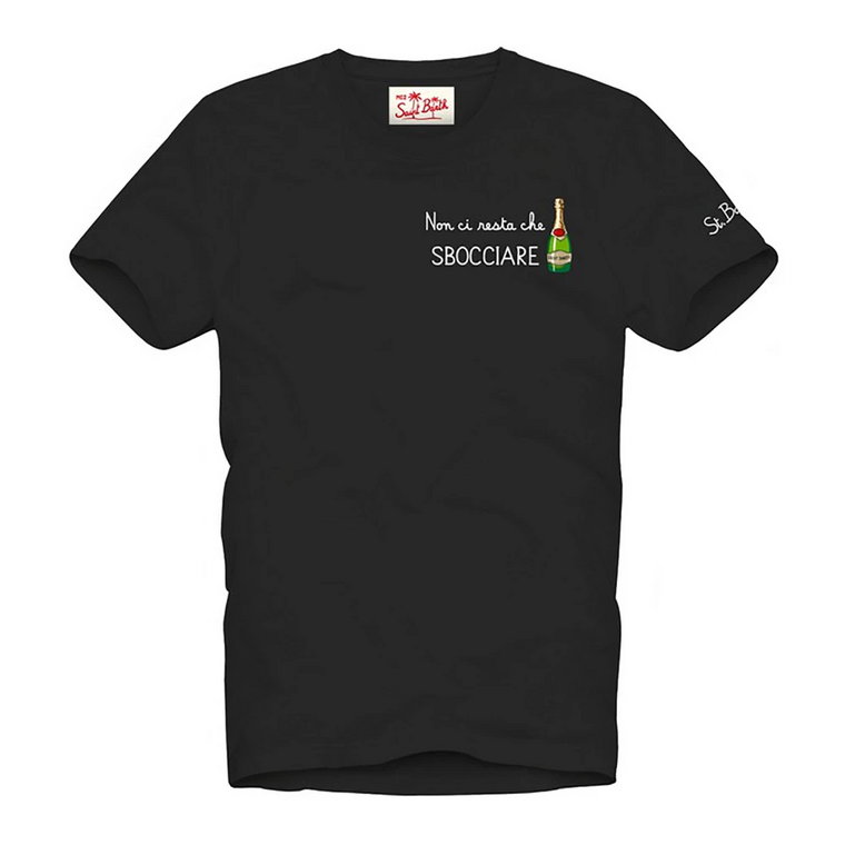 Czarna kolekcja koszulek i polo MC2 Saint Barth
