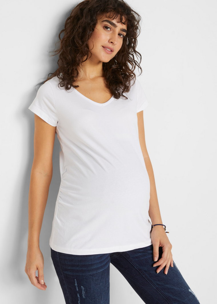 Shirt ciążowy basic (2 szt.), bawełna organiczna