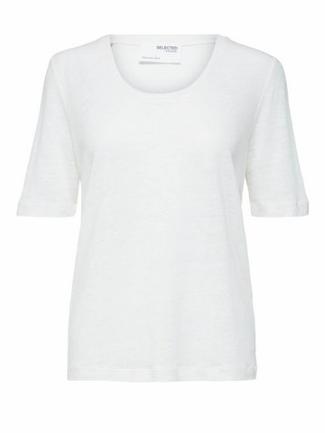 Selected Femme Curve Koszulka 'SLFLINE'  biały