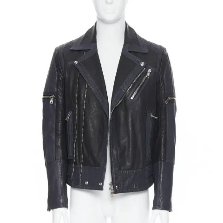 Pre-owned Leather outerwear Balmain Pre-owned