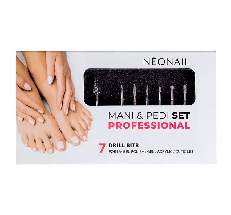 NEONAIL MANI & PEDI SET PROFESSIONAL ZESTAW FREZÓW 7 SZTUK