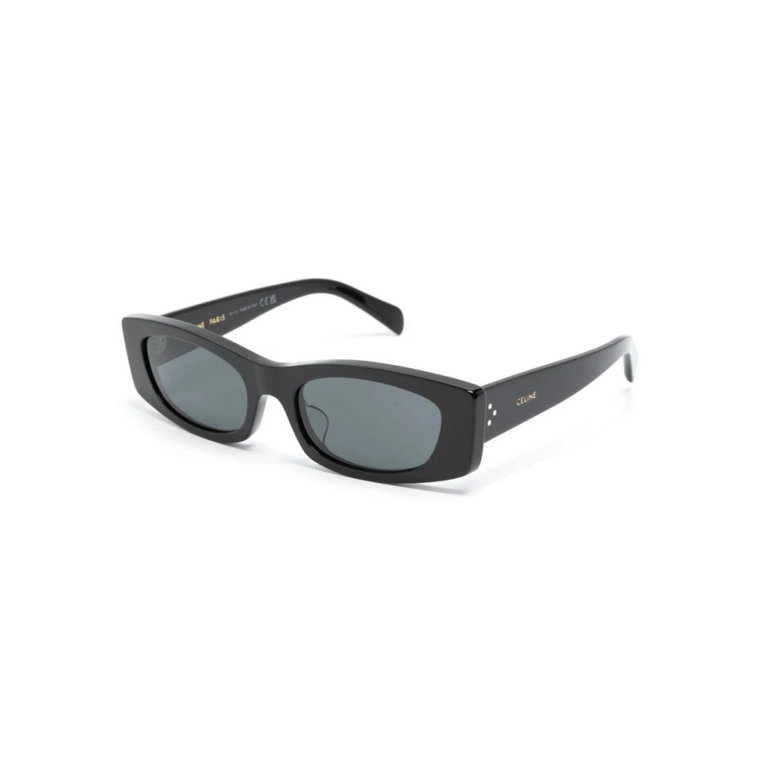 Czarne okulary przeciwsłoneczne z oryginalnymi akcesoriami Celine