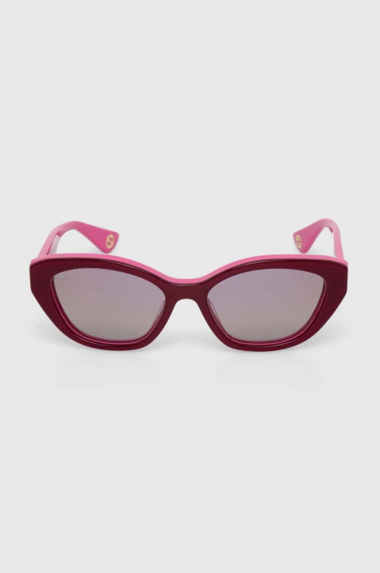Gucci okulary przeciwsłoneczne damskie kolor różowy GG1638S