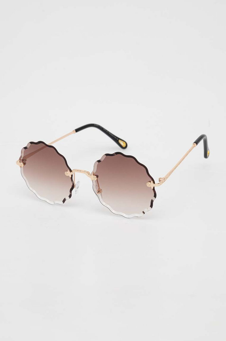 Answear Lab okulary przeciwsłoneczne damskie kolor brązowy