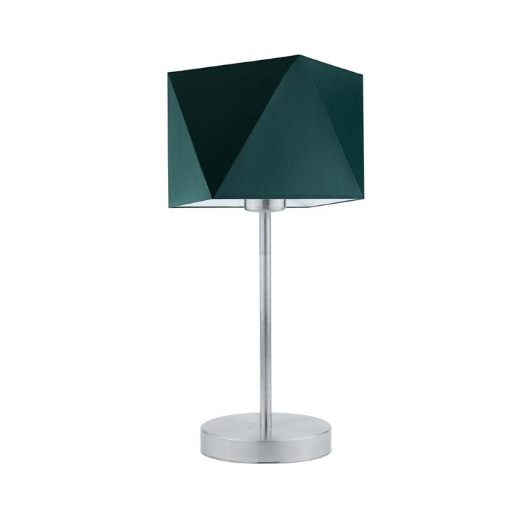 Lampka nocna LYSNE Wuhu, 60 W, E27, zieleń butelkowa/srebrna, 43x23 cm