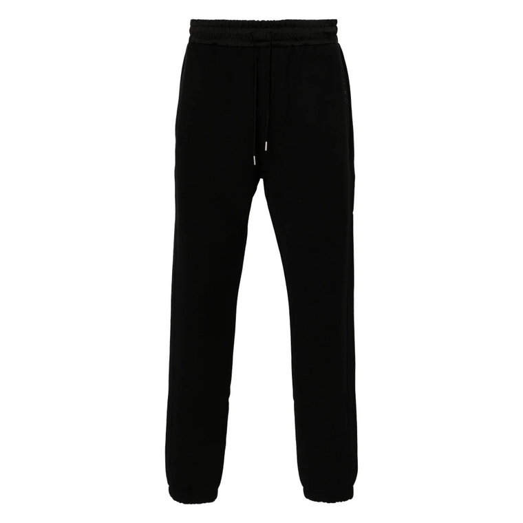 Czarne Bawełniane Spodnie w Stylu Dresowym Saint Laurent