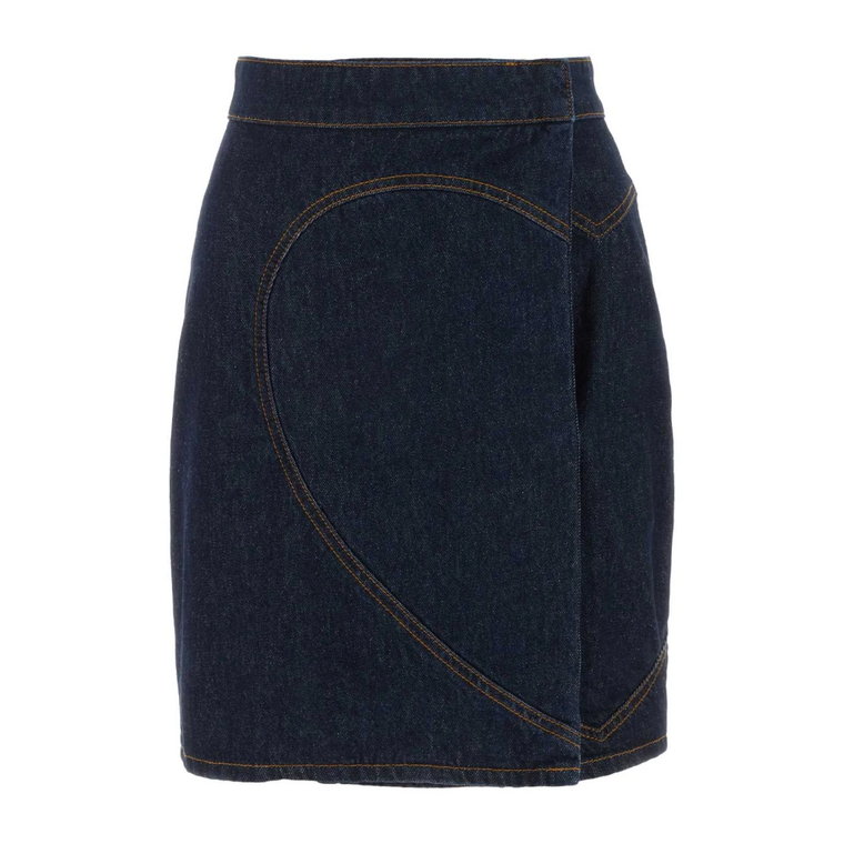 Niebieska jeansowa mini spódnica - Stylowa i modna Msgm