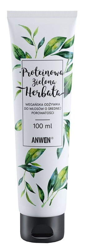 Anwen Mała Odżywka Proteinowa Zielona Herbata do włosów średnioporowatych 100ml