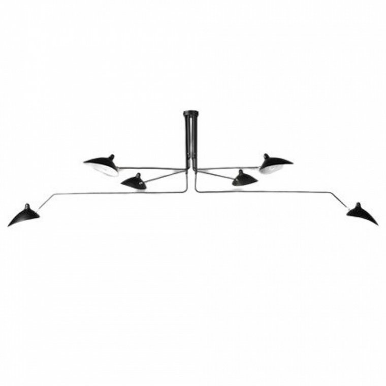 Lampa wisząca crane-6p czarna 280 cm kod: P8706