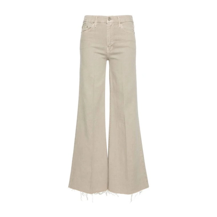 Beige Roller Fray Jeans Mother