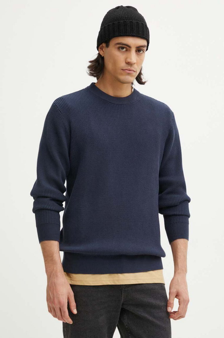 Solid sweter męski kolor granatowy