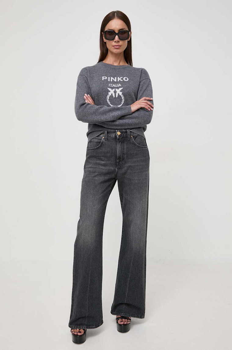 Pinko jeansy damskie kolor szary 101733.A13Z